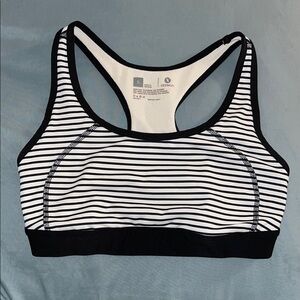 Xersion Black and White Racerback Sports Bra